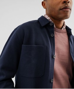 Surchemise en maille texturée et extensible homme[MISSING]